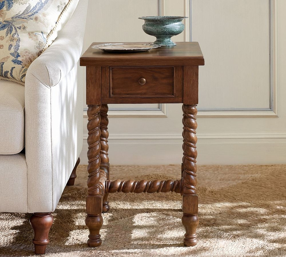 Barley Rectangular Side Table (16") | Pottery Barn (US)