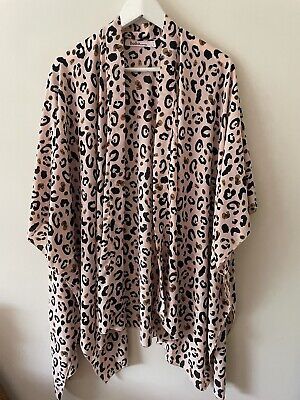 As new -BOHO AUSTRALIA Size S/M fit 10-16 Pink Leopard Print Kimono Cardigan Top | eBay AU