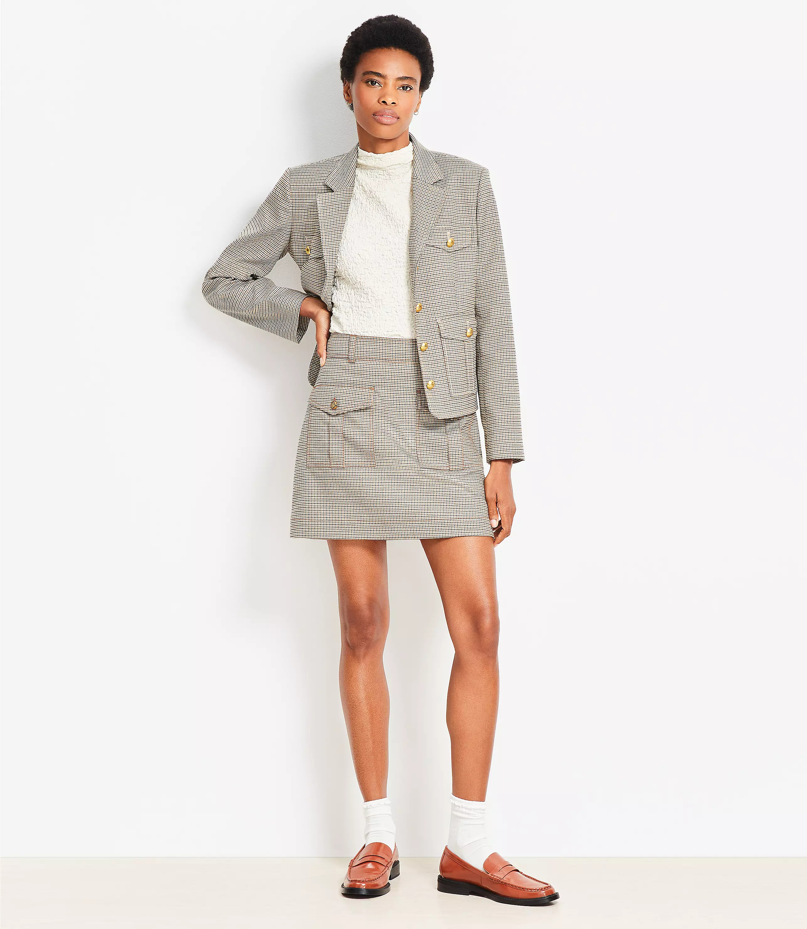 Plaid Patch Pocket Mini Skirt | LOFT