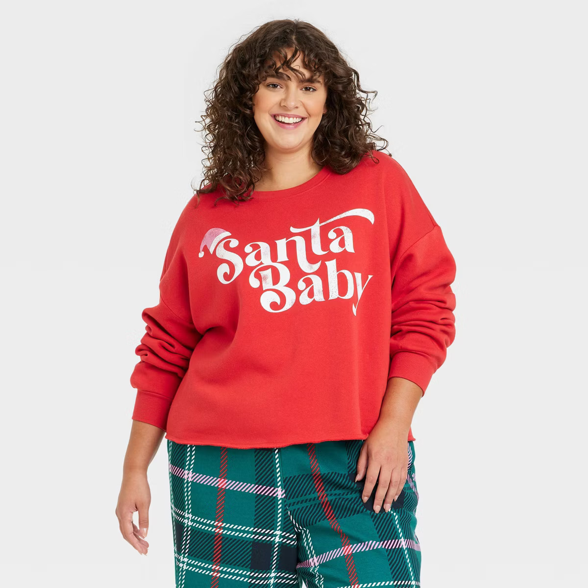 Women's Santa Baby Graphic Sweatshirt - Red | Target