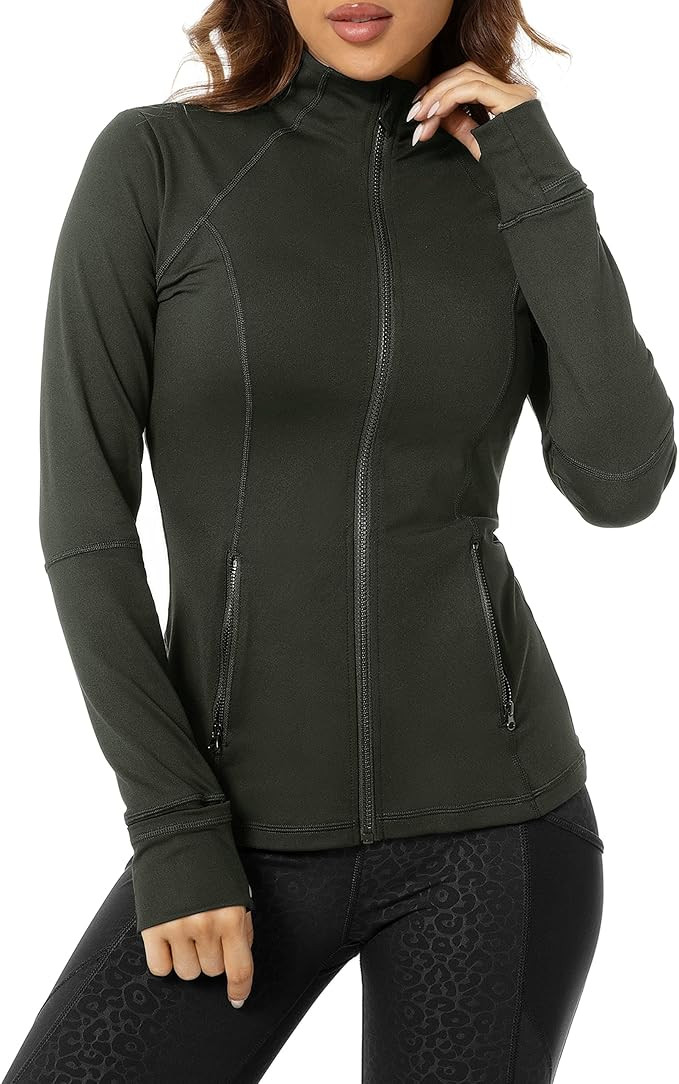 GYM RAINBOW Workout Jackets for Women, Full Zip Slim Fit Lightweight Athletic Running Sports Trac... | Amazon (US)