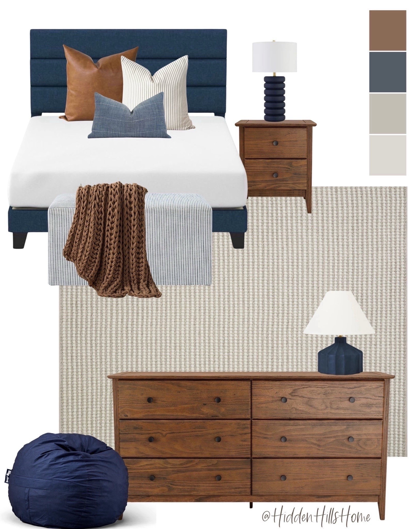 Boys bedroom mood board, teen boys bedroom, modern-transitional bedroom for boys, boys bedroom decor #boysroom