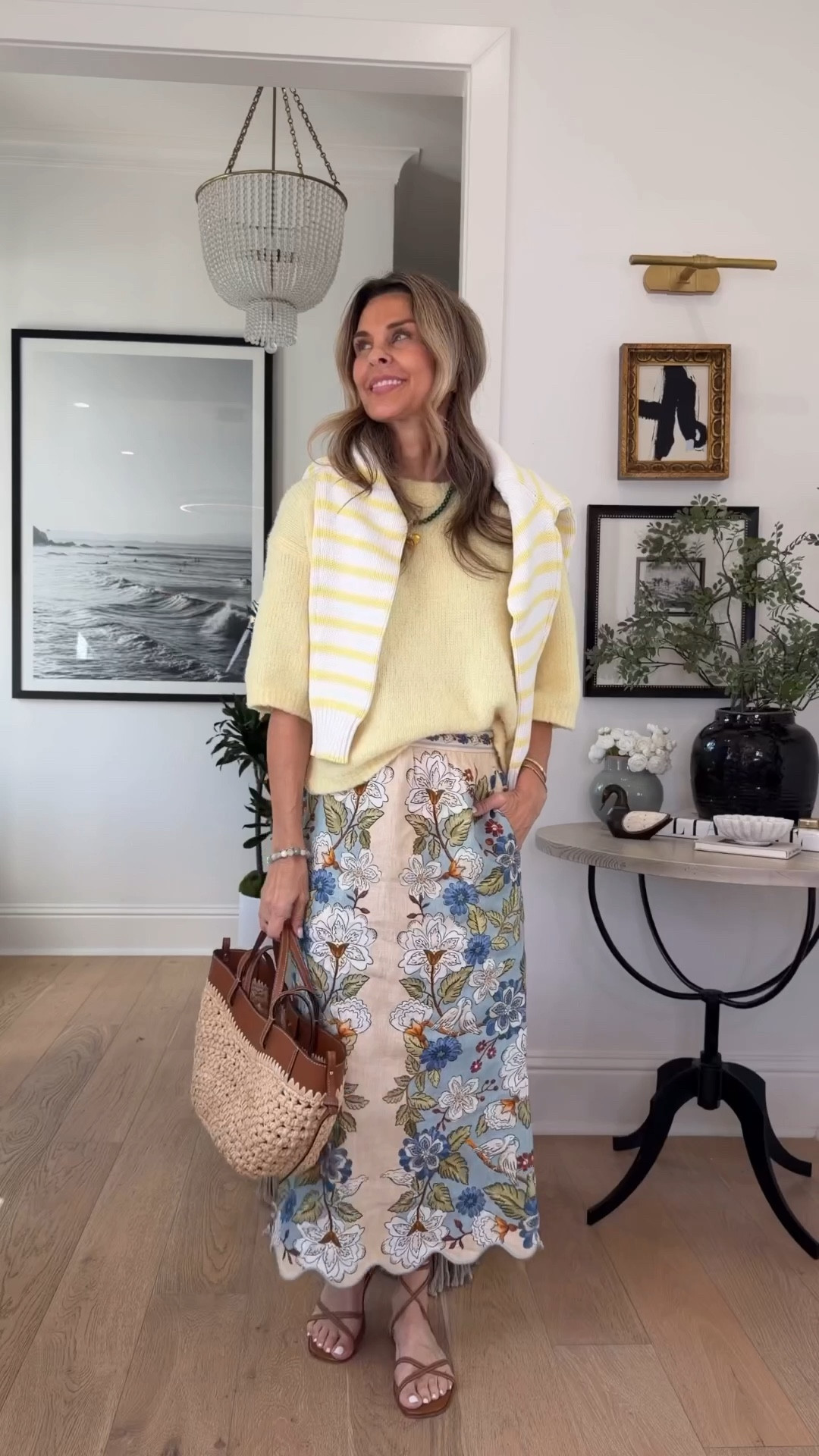 -I’m 5’6”
-Farm Rio skirt fully stocked wearing XS TTS 
-Bag linked on shopmy 
-Target sweater is good! Wearing XS
-Striped sweater not available in yellow. I love the green I linked. 
-Flats TTS 
Similar items linked below 


@Target 

#LTKOver40 #LTKootd #LTKgrwm