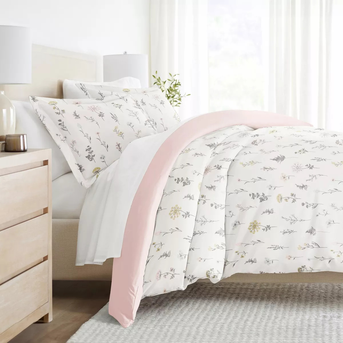 Soft Farmhouse Florals Premium 3PC Duvet Cover & Shams Set, Ultra Soft, Easy Care - Becky Cameron | Target