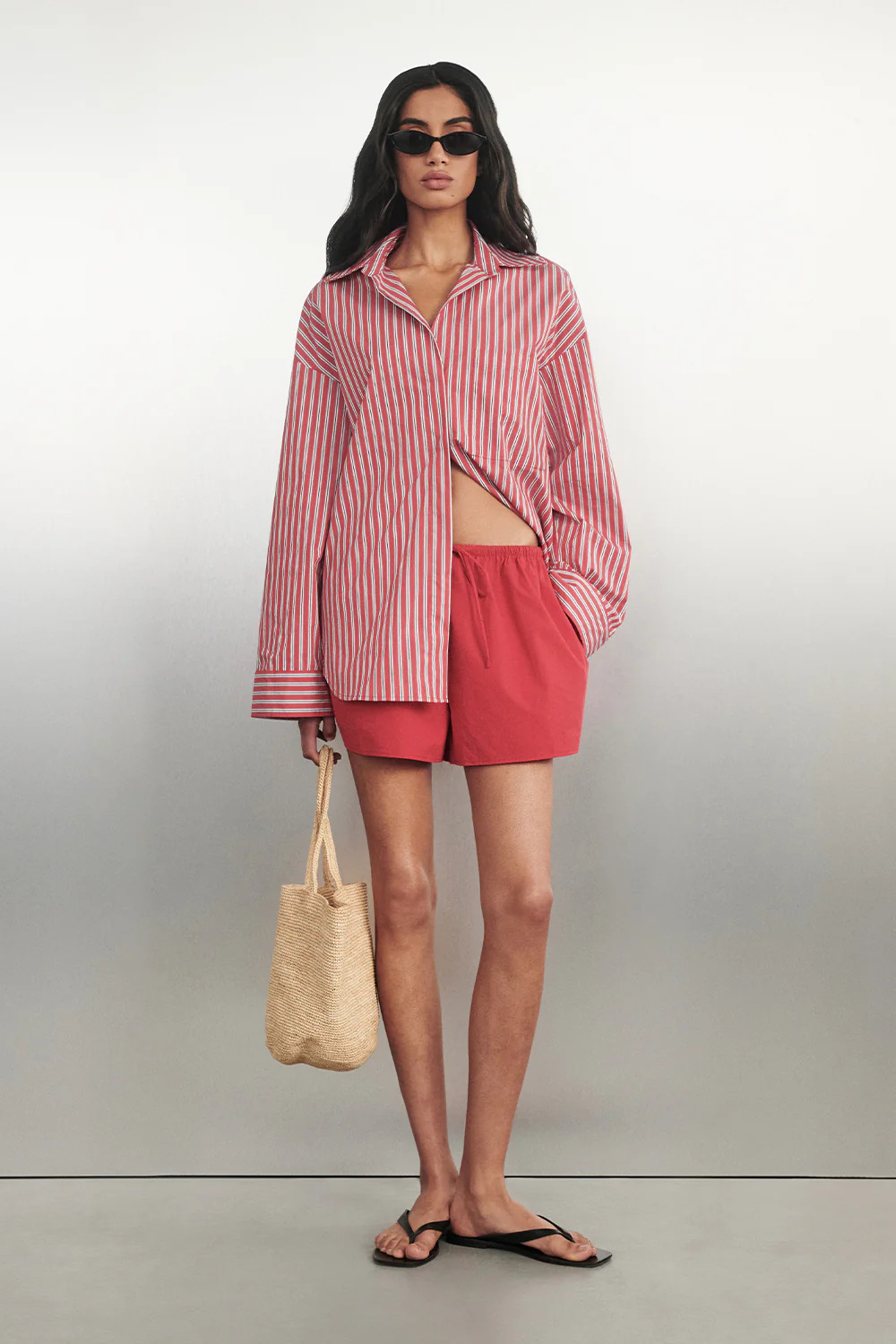 MISHA RED STRIPE SHIRT | DISSH