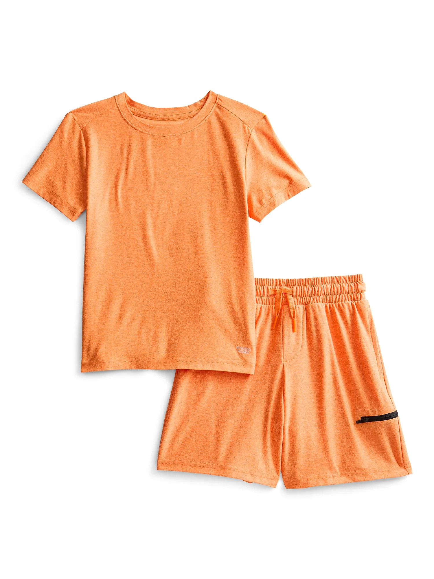 Athletic Works Boys' ButterCore Tee and Shorts Set, 2-Piece, Sizes 4-18 & Husky | Walmart (US)