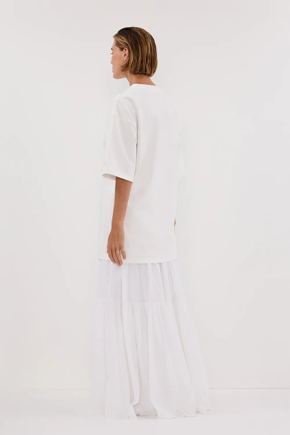 NOAH WHITE LONGLINE TEE | DISSH