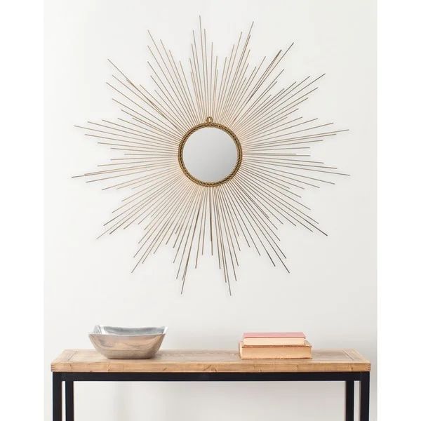 Safavieh Marinda Braided Gold 41-inch Sunburst Mirror - 41" x 41" x 0.8" | Bed Bath & Beyond