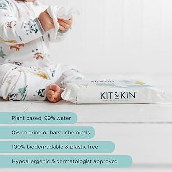 Kit & Kin Premium Eco Baby Wet Wipes, 1200 Wipes (20 packs) | Plastic-Free & Super Soft | 99% Wat... | Amazon (UK)