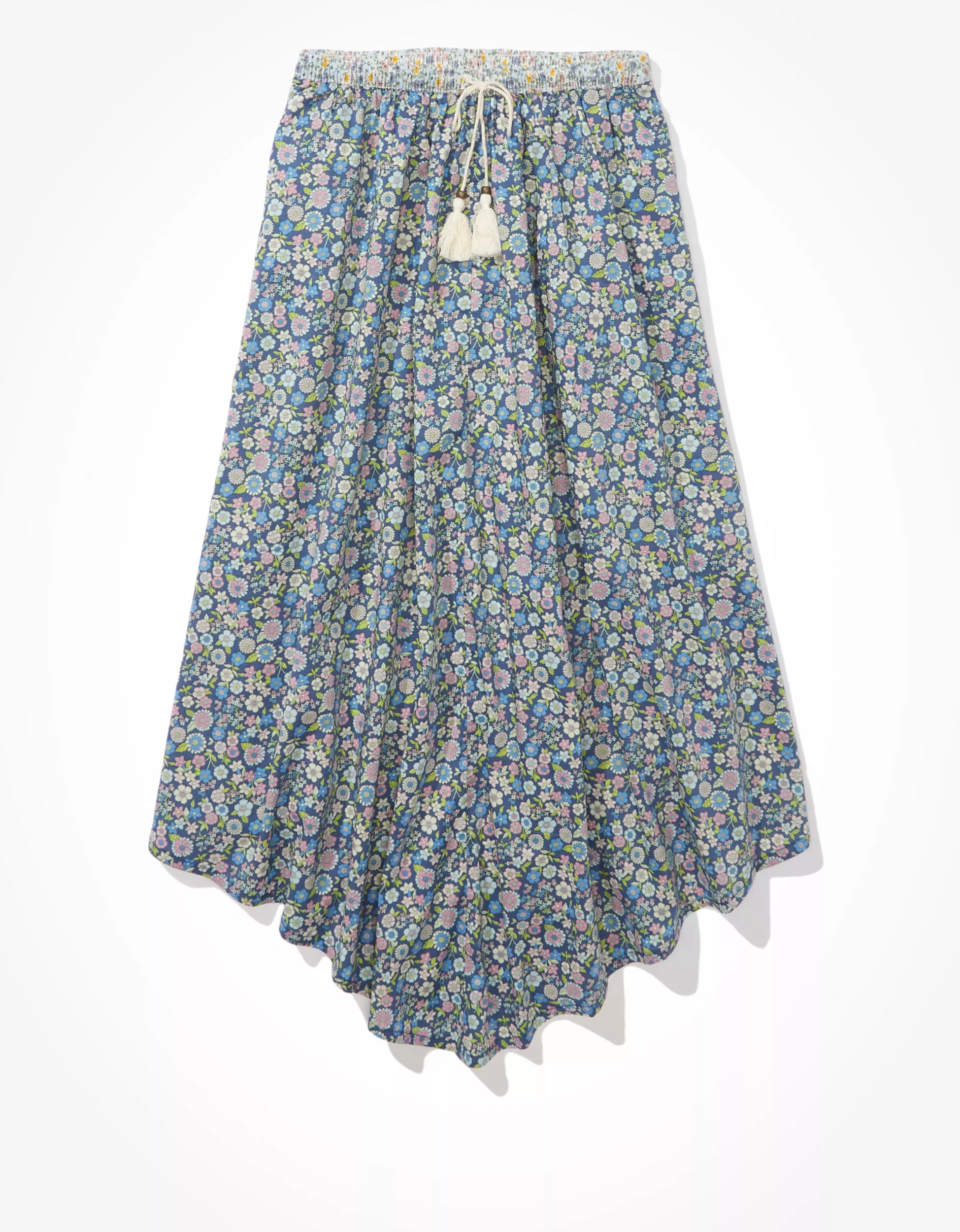 AE Floral Pull-On Midi Skirt | American Eagle Outfitters (US & CA)