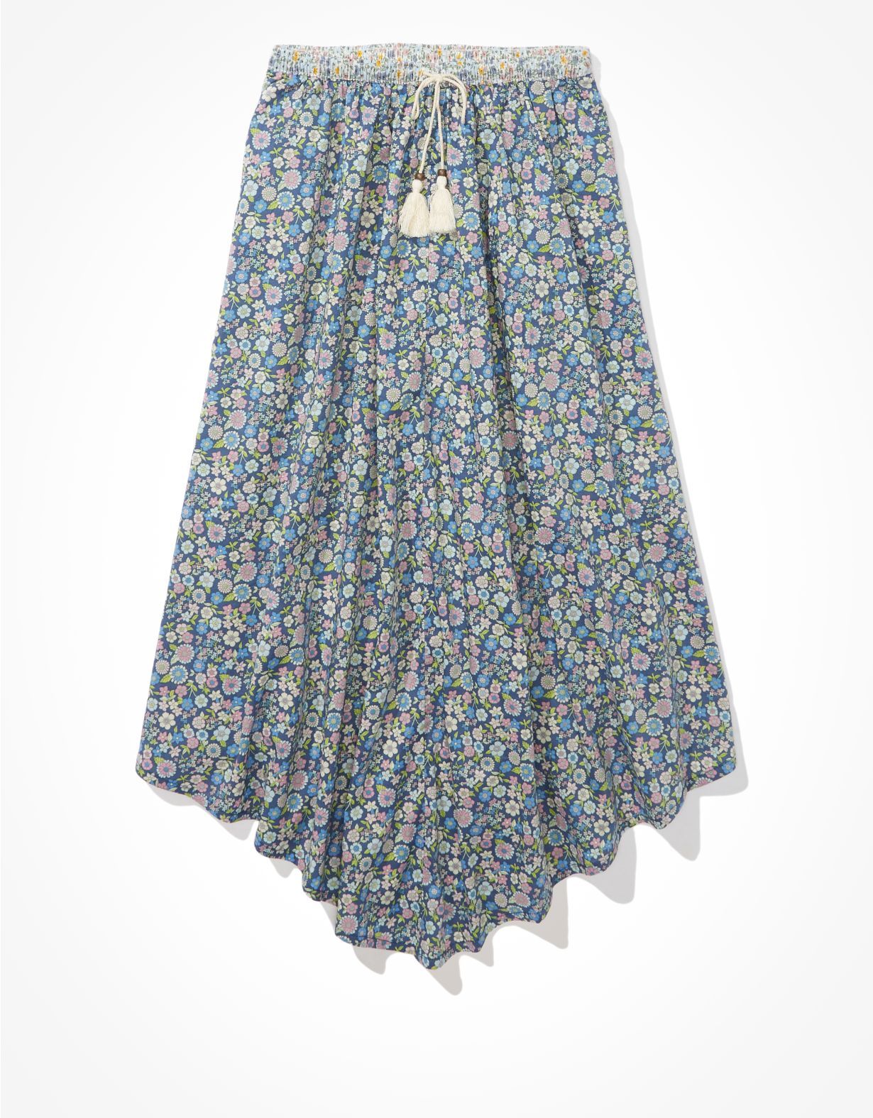 AE Floral Pull-On Midi Skirt | American Eagle Outfitters (US & CA)