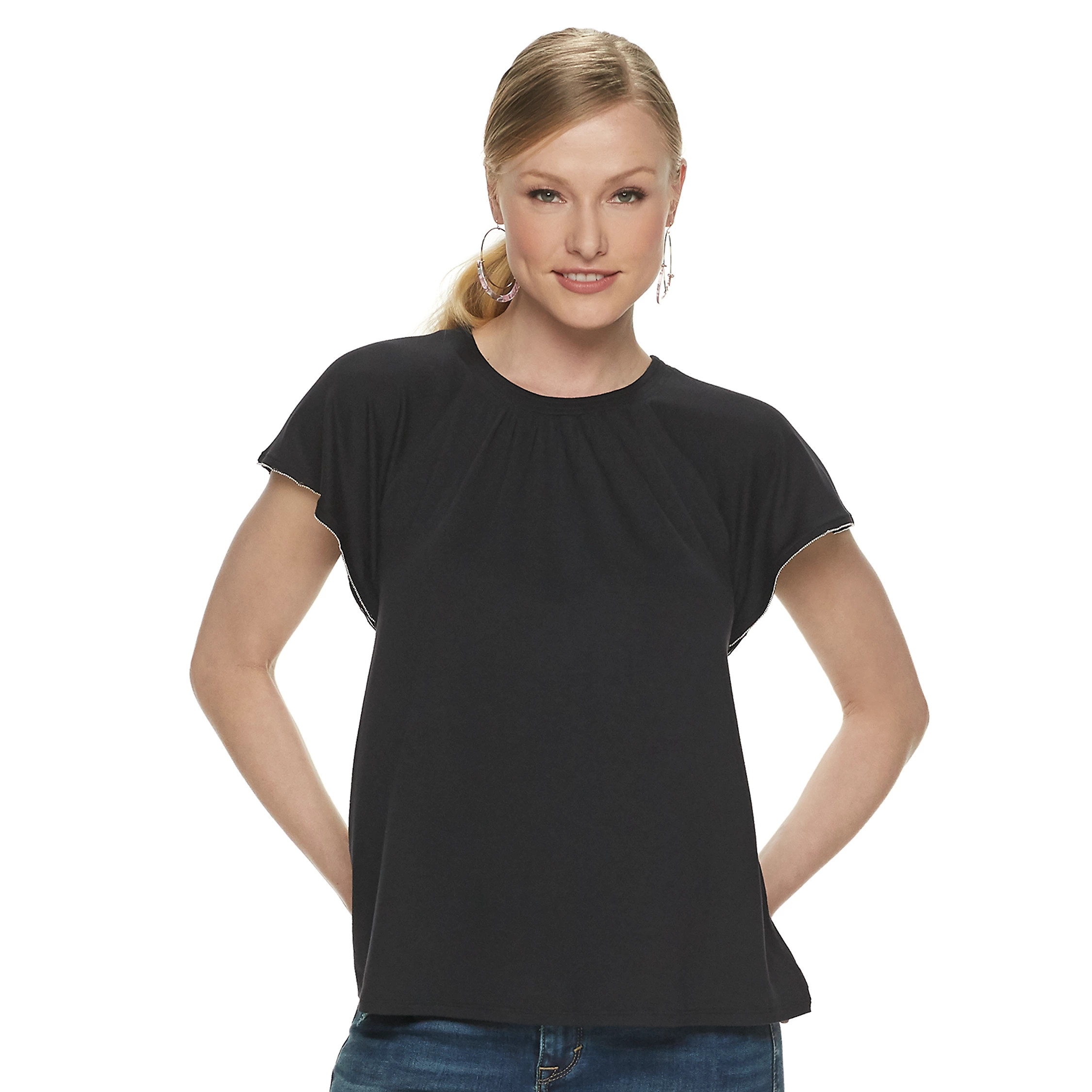 Women's Apt. 9® Flutter Sleeve Swing Tee | Kohl's