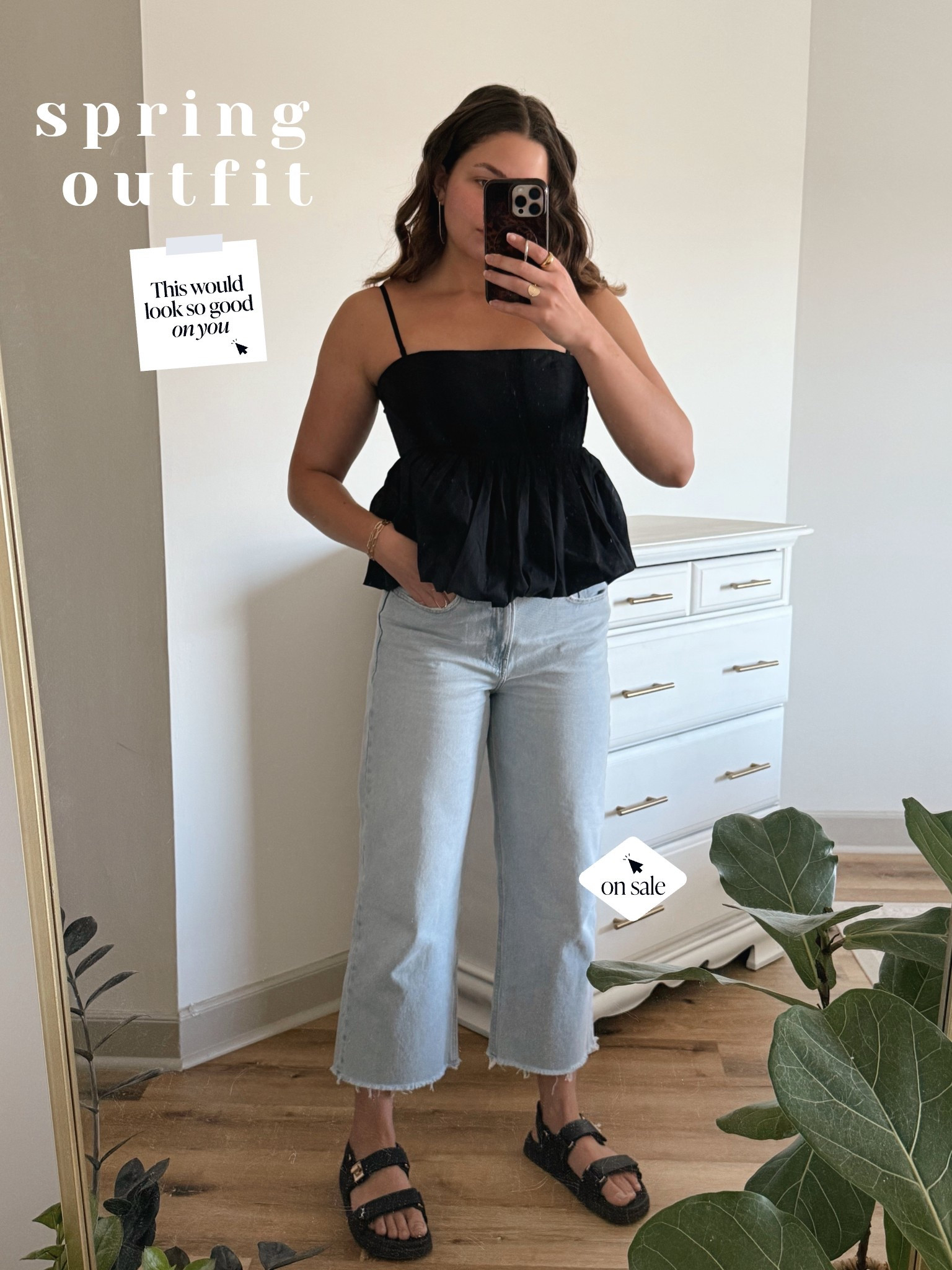 who’s ready for spring?! ☀️ spring outfit featuring the cutest bubble hem tank with removeable spaghetti straps, mid rise cropped jeans (RUN- these are on CLEARANCE), and my Steve Madden sandal DUPES 👀 

#abercrombie #abercrombiehaul #springbreakoutfit #targetshoes #targetfashion #targetstyle 

#LTKShoeCrush #LTKSaleAlert #LTKSpringSale