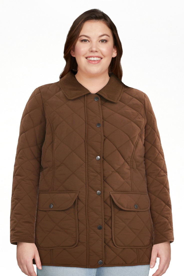 Time and Tru Women's Quilted Barn Coat, Midweight, Sizes XS-3X | Walmart (US)