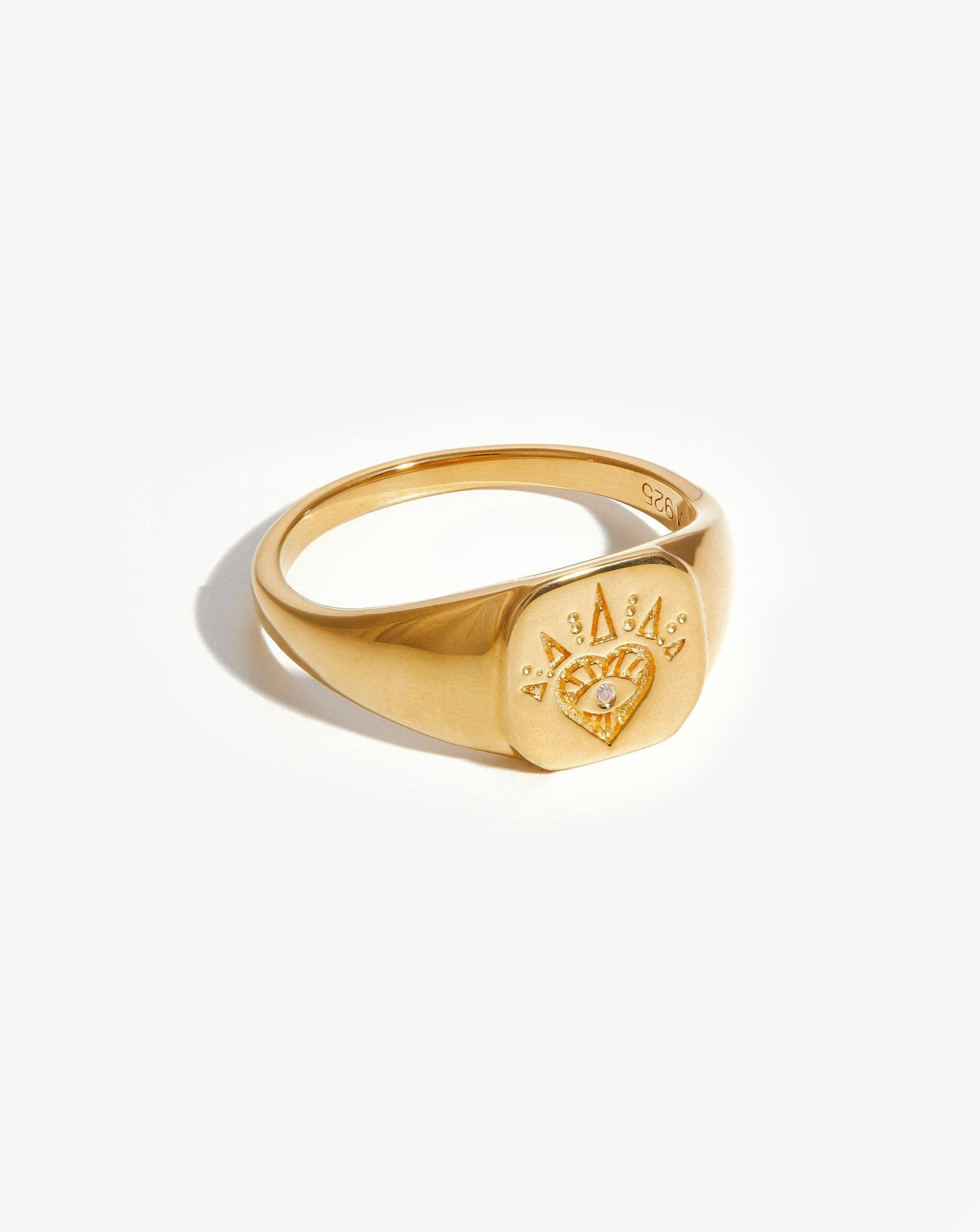 Open Heart Signet Ring | 18ct Gold Plated Vermeil | Missoma