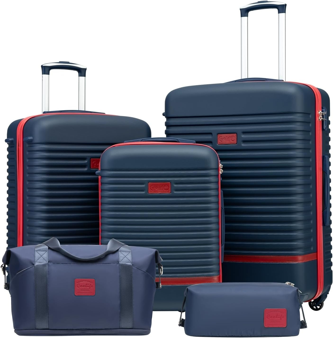 Coolife Suitcase Set 3 Piece Luggage Set Carry On Travel Luggage TSA Lock Spinner Wheels Hardshel... | Amazon (US)