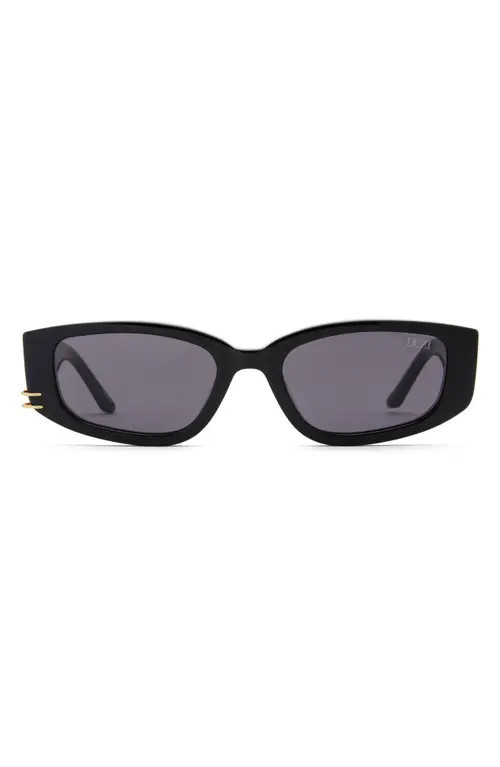 DEZI Cuffed 53mm Square Sunglasses in Black /Gold Midnight Smoke at Nordstrom | Nordstrom