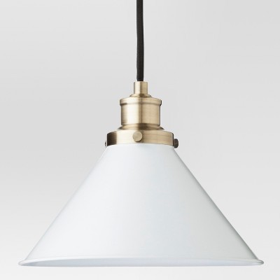 Crosby Small Pendant Ceiling Light White Includes Energy Efficient Light Bulb - Threshold™ | Target