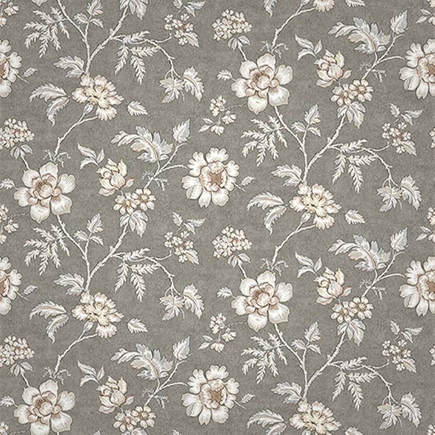 KAMTAIVOY Peel and Stick Wallpaper White/Gray Floral Contact Paper Removable Self-Adhesive Waterp... | Amazon (US)