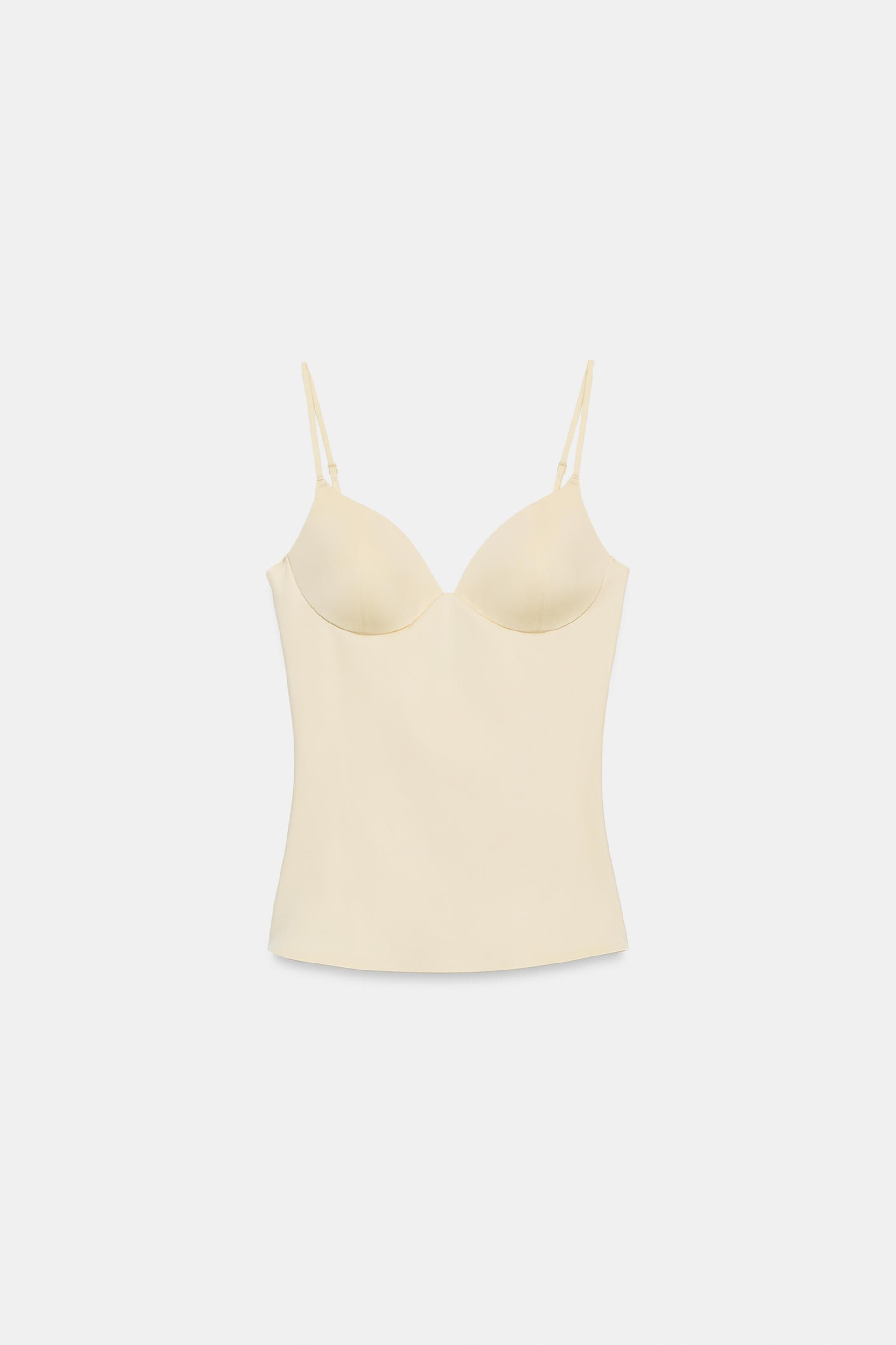 Zara - Polyamide Blend Top - Women - Dark Charcoal Gray - Women | Zara US