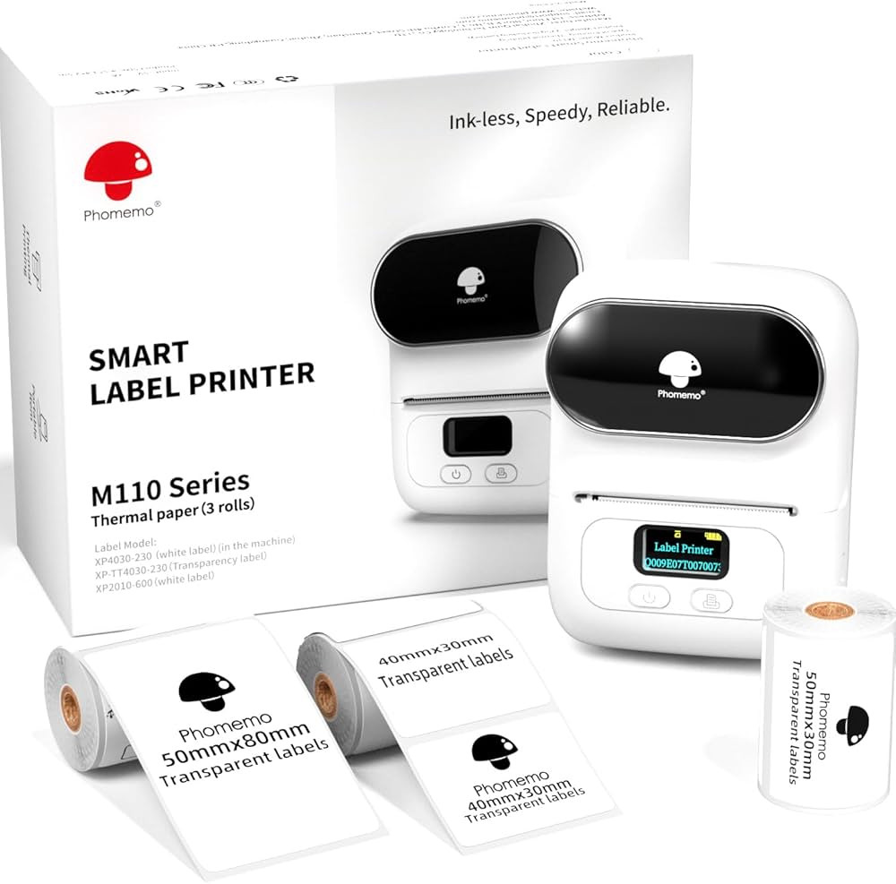 Phomemo M110 Etikettendrucker Bluetooth Etikettiergerät Beschriftungsgerät Selbstklebend mit 3 ... | Amazon (DE)