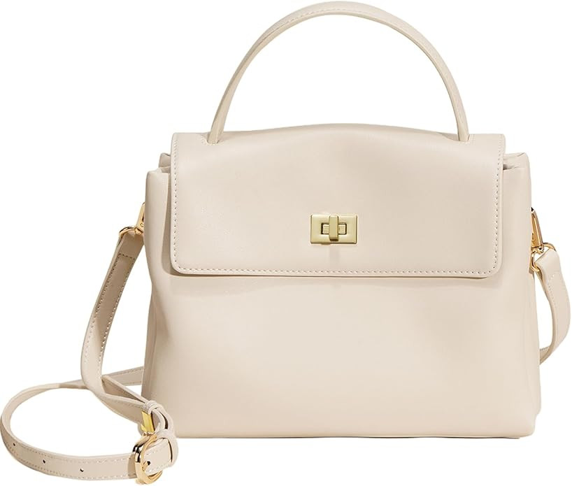 Genuine Leather Purse for Women with Top Handle, Leather Satchel purse Crossbody Bags Handbag wit... | Amazon (US)