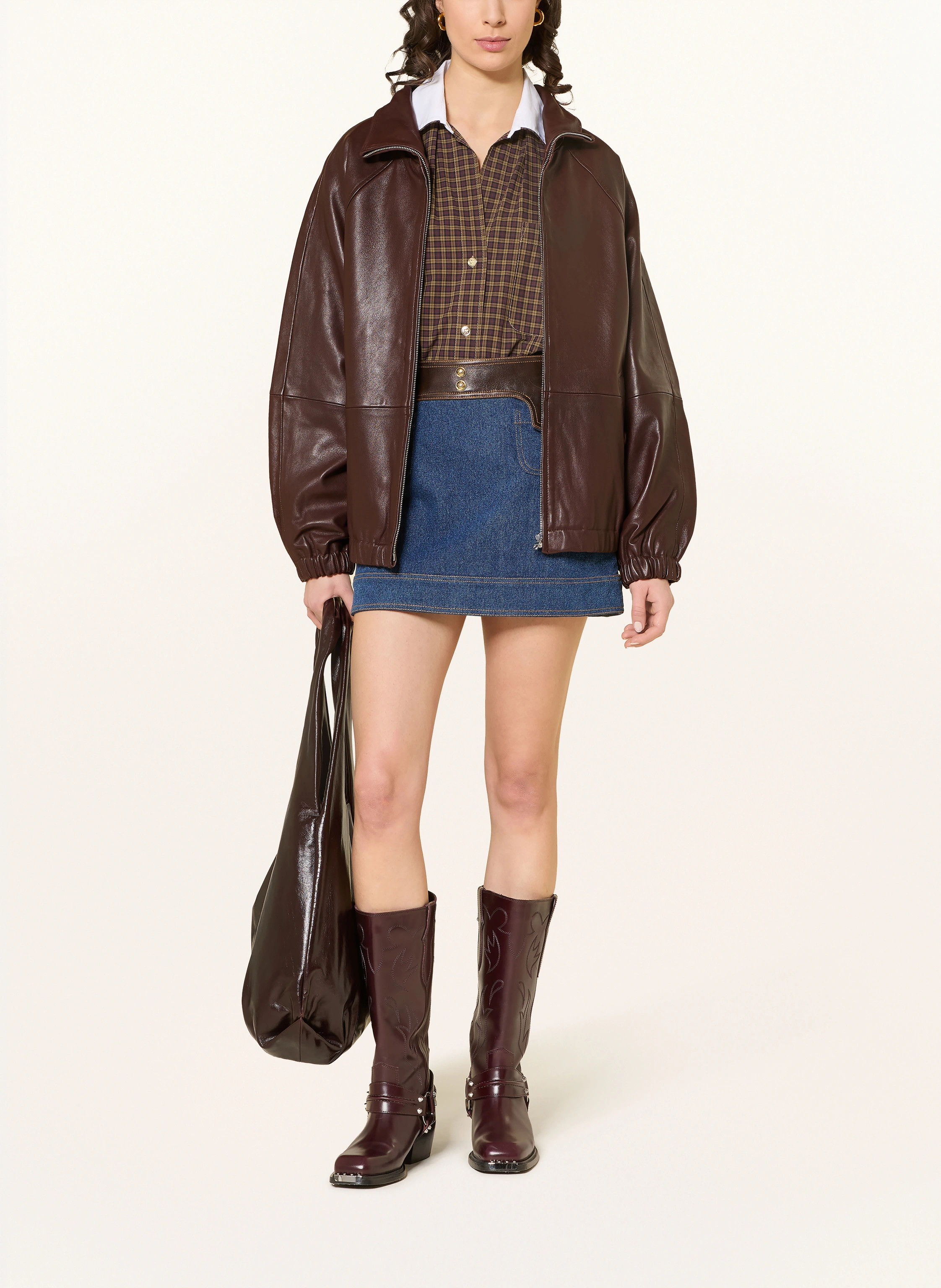 SANDRO Lederjacke in dunkelbraun | Breuninger (DACH)