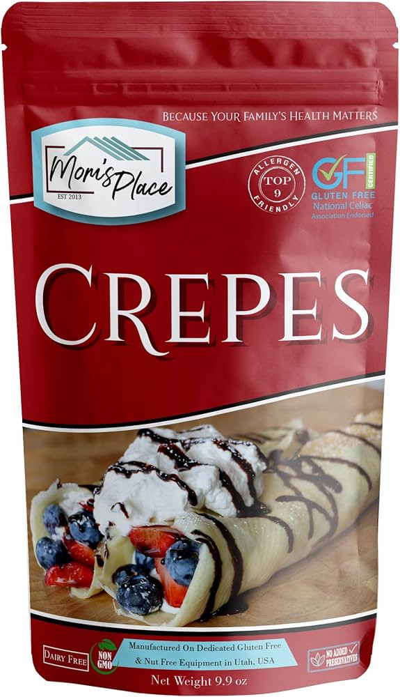 Mom's Place Gluten-Free Crepe Mix, Easy to Prepare, Nut Free, Dairy Free & Soy Free, Makes 18 Ser... | Amazon (US)