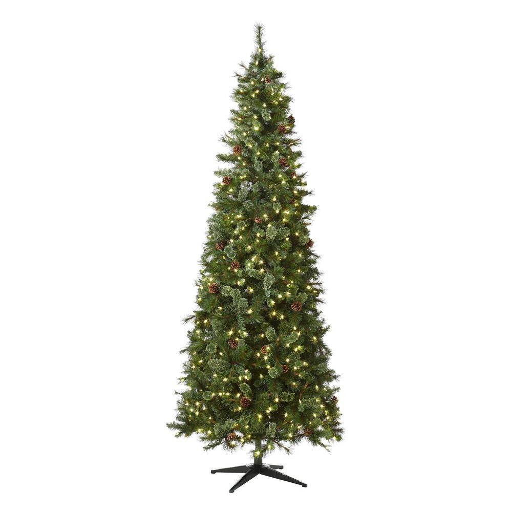 Home Accents Holiday 9 ft Alexander Pine Pre-Lit LED Artificial Christmas Tree with 650 SureBrigh... | The Home Depot