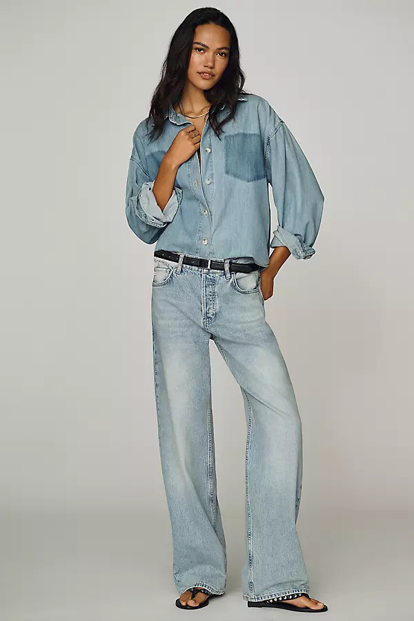 AG Billie Low-Slung Vintage Straight-Leg Jeans | Anthropologie (US)