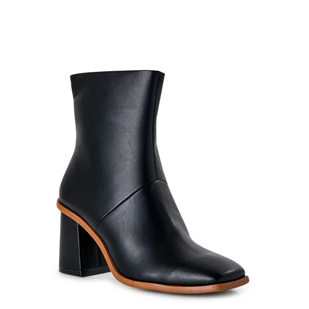 Time and Tru Women's Square-Toe Dress Booties | Walmart (US)
