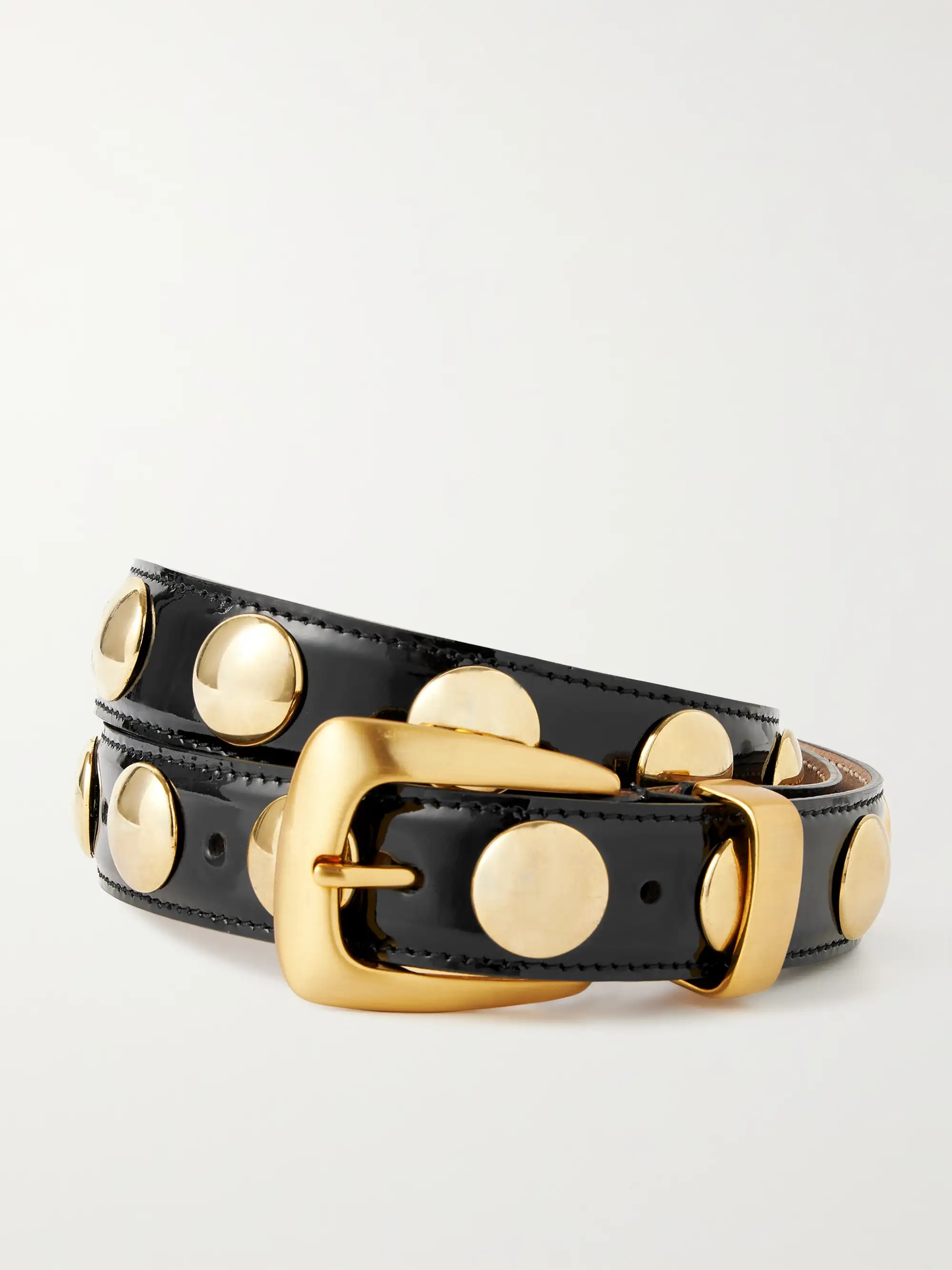 Benny studded patent-leather belt | NET-A-PORTER (US)