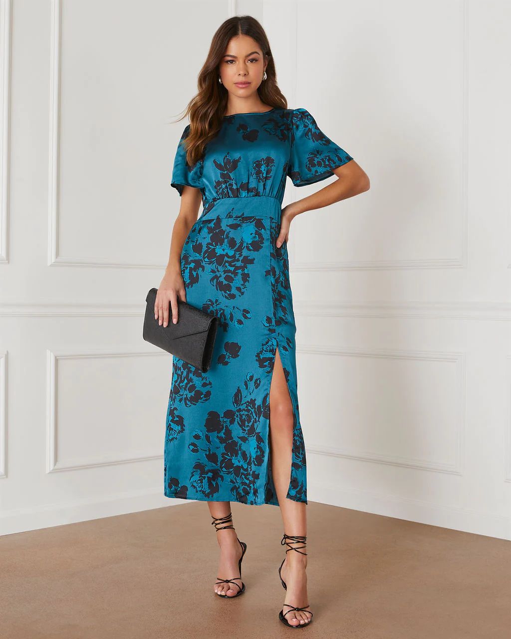 Dixon Short Sleeve Floral Maxi Dress | VICI Collection