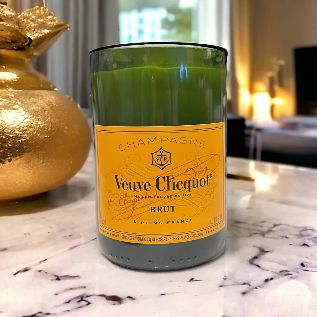 Veuve Clicquot Soy Candle | Upcycled Champagne Bottle, Luxury Home Decor - Etsy | Etsy (US)