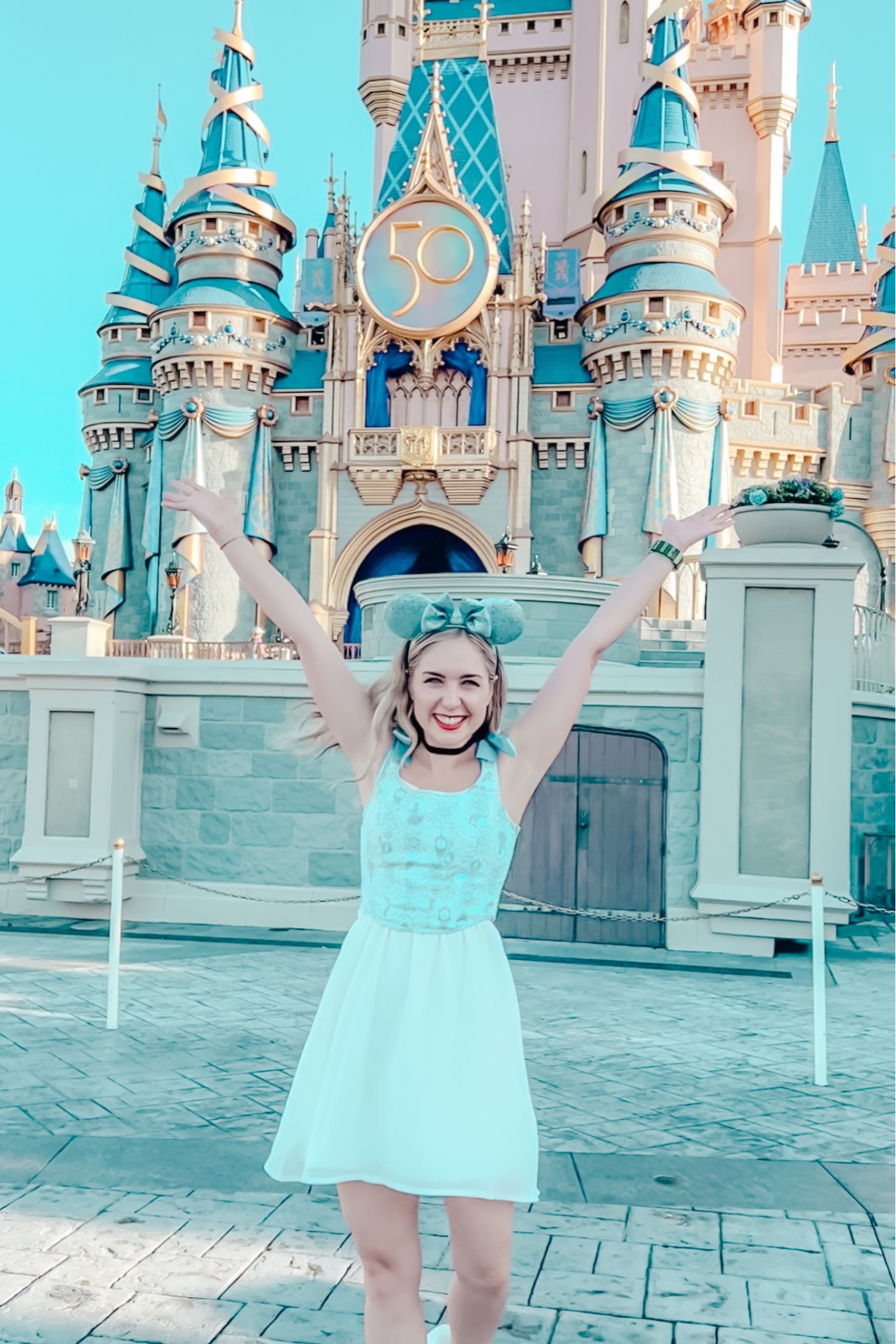 My Cinderella inspired look!
The ears are from Park Hopper Designs 