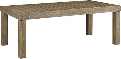 Signature Design by Ashley Outdoor Silo Point Eucalyptus Patio Coffee Table, Brown | Amazon (US)