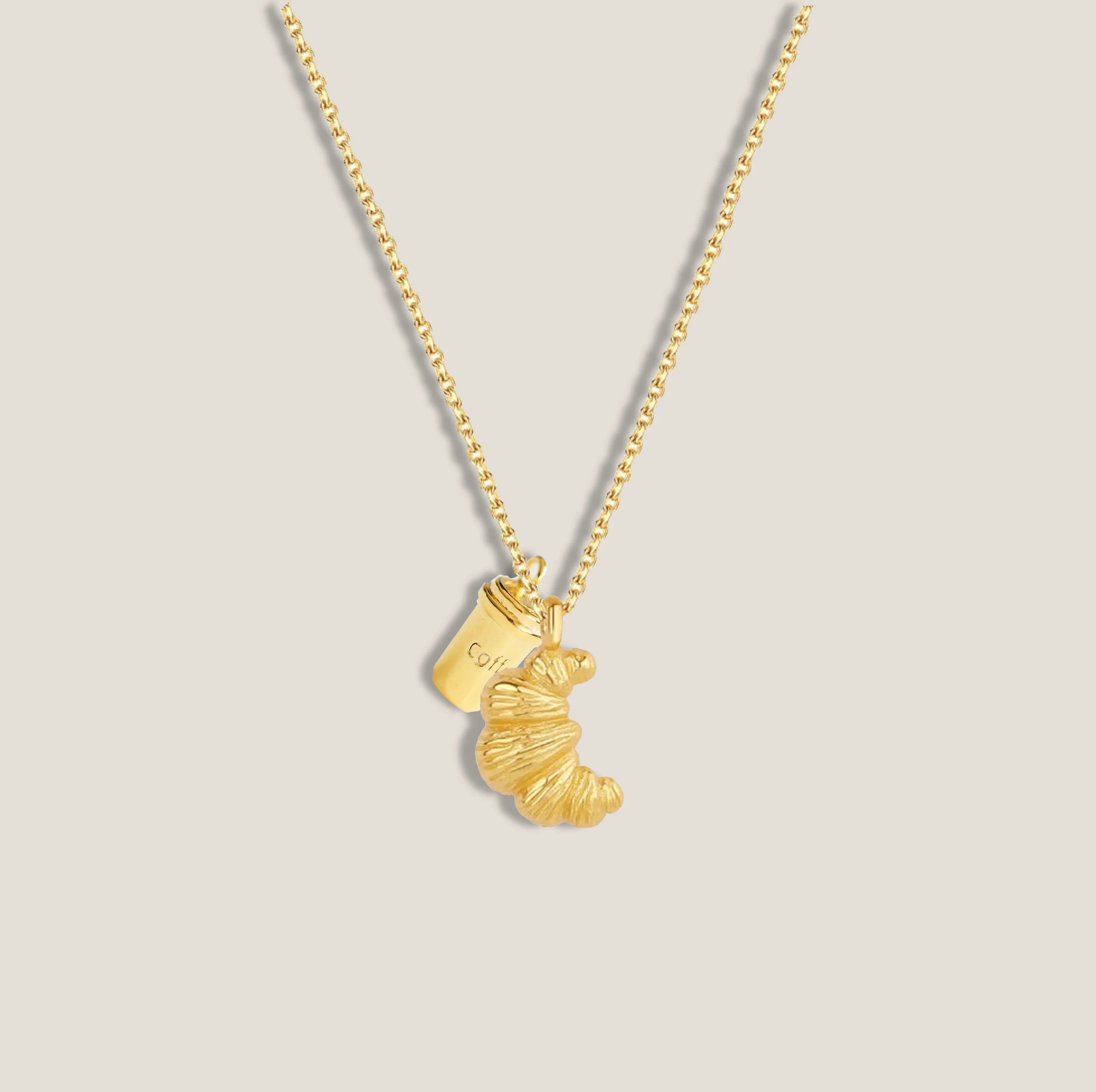 MME MINK. COFFEE & CROISSANT Necklace | MME.MINK