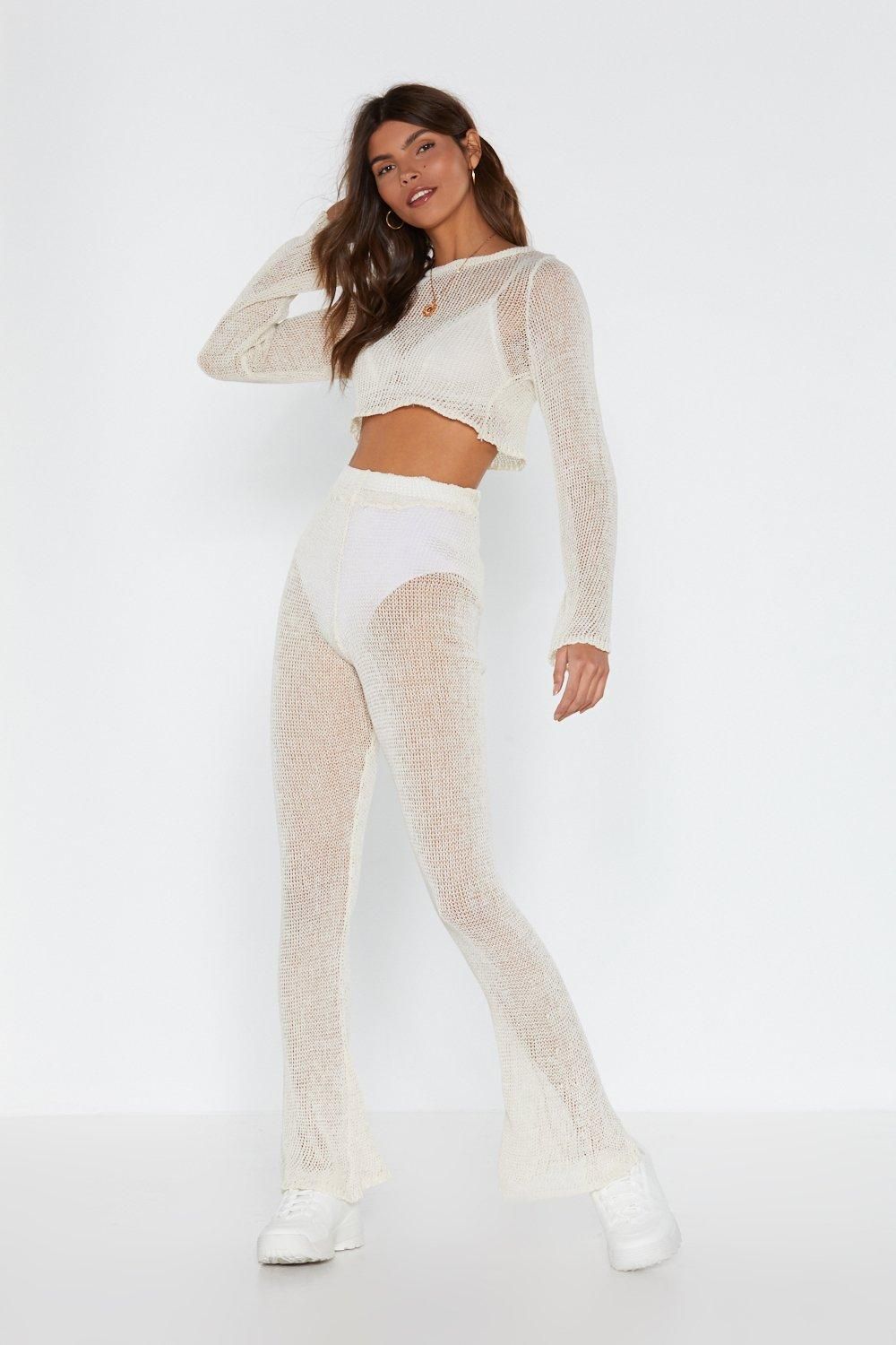 Catch of the Day Crochet Crop Top and Pants Set | NastyGal (US & CA)