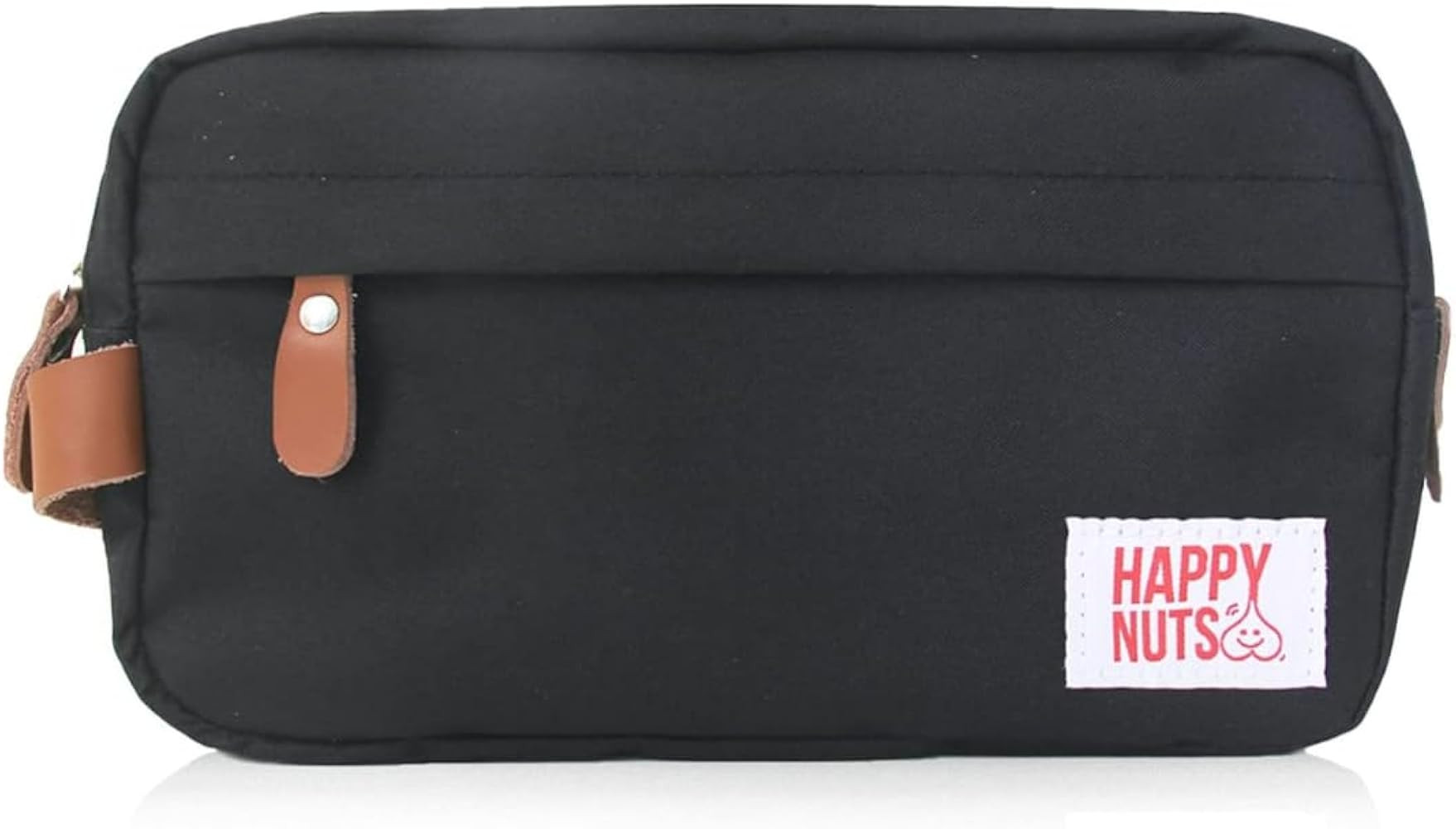 HAPPY NUTS Men's Toiletry Bag, Canvas Organizer Bag, TSA Approved (Black) | Amazon (US)