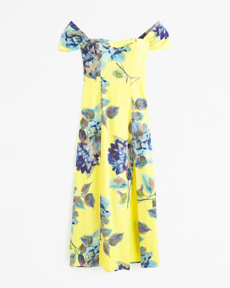 The A&F Camille Off-The-Shoulder Maxi Dress | Abercrombie & Fitch (US)