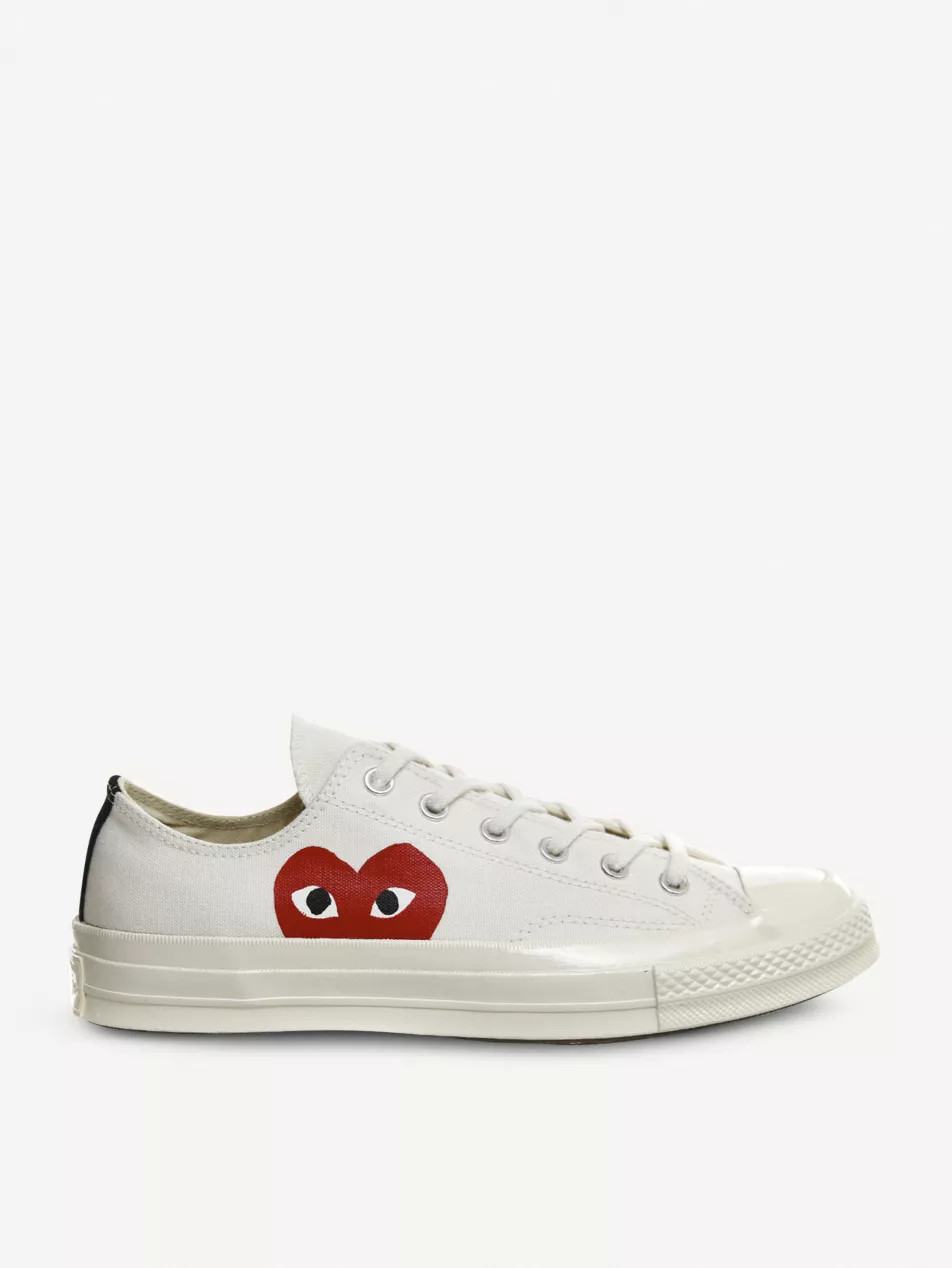 Comme des Garçons PLAY x Converse 70s canvas low-top trainers | Selfridges