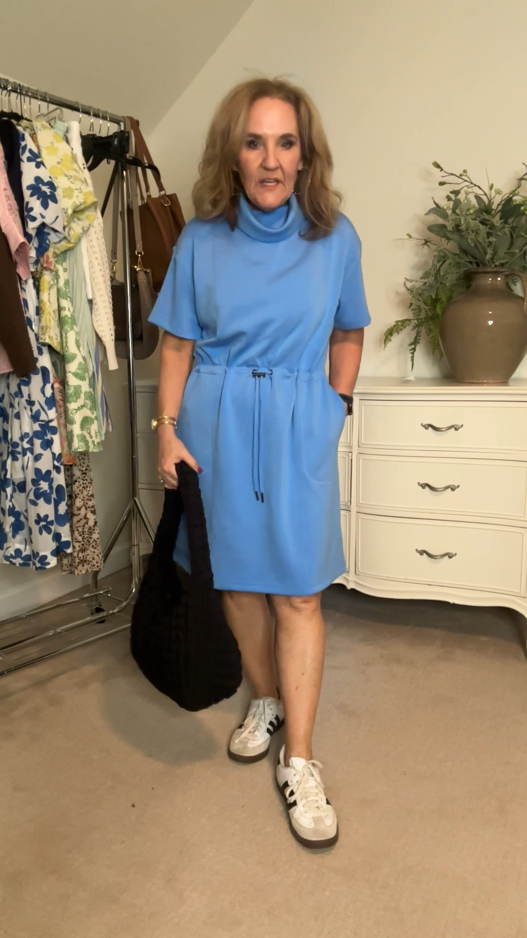 Dress size medium. Comes in 2 other colors too. It’s that airy knit fabric. Super comfy and soft. 

I’ll link a cute zip front dress too from kohls also. Same soft knit  

#LTKOver40 #LTKFindsUnder50 #LTKWatchNow