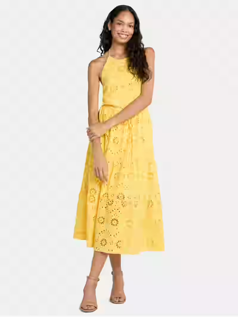 Time and Tru Women's Eyelet Halter Dress, Sizes XS-XXXL. | Walmart (US)