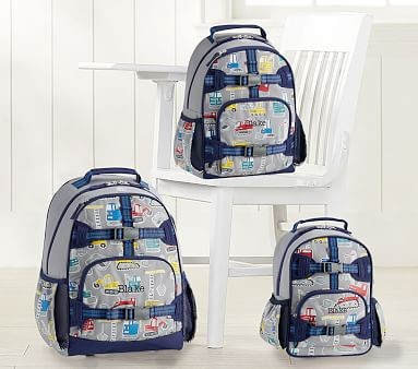 Mackenzie Gray Jax Construction Glow-in-the-dark Backpacks | Pottery Barn Kids