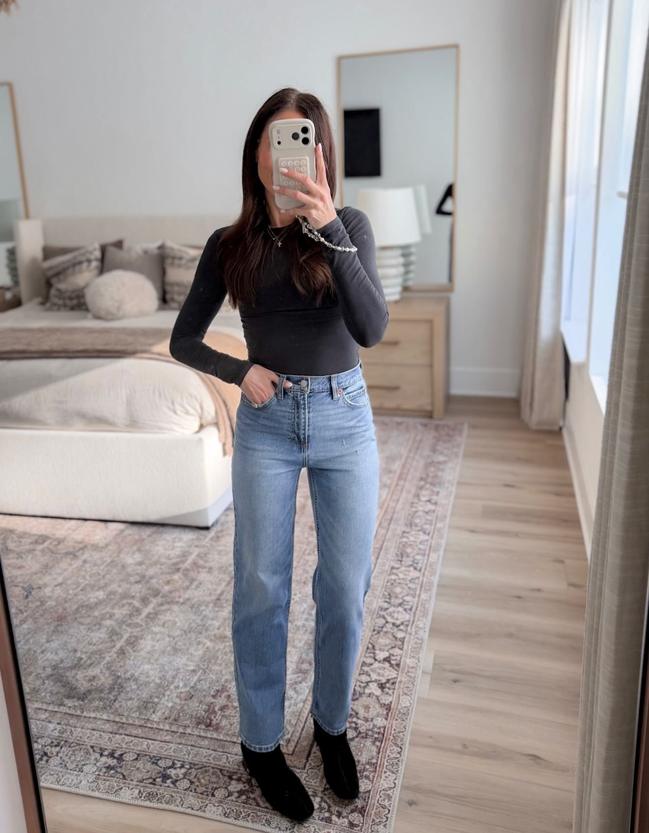 Wardrobe basics, layering pieces, closet staples, capsule wardrobe, high rise jean, booties, annabrstyle 

#LTKSeasonal #LTKootd #LTKOver40