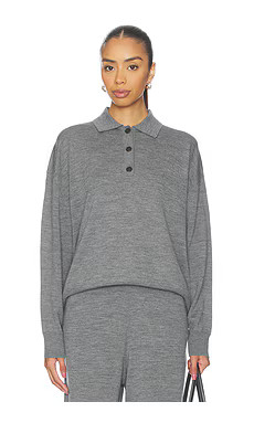 ANINE BING Lee Polo Sweater in from Revolve.com | Revolve Clothing (Global)