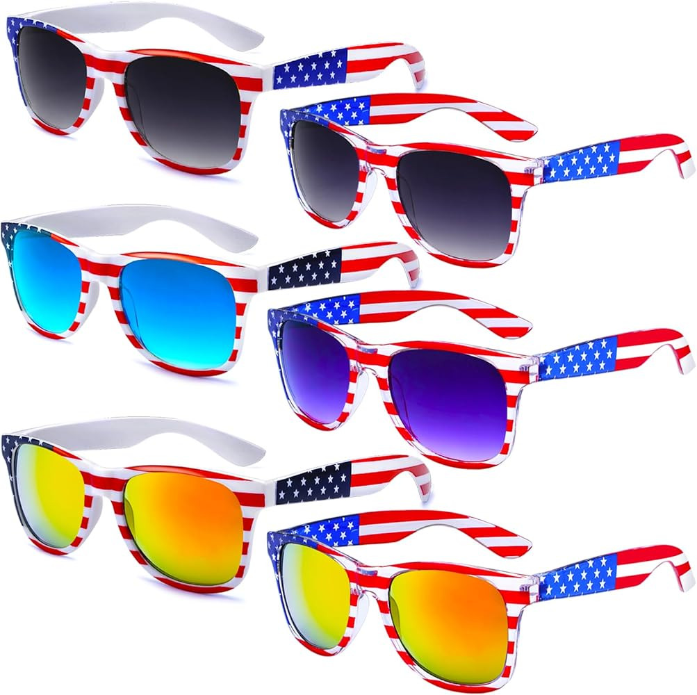 American Flag Sunglasses for Men USA American Flag Glasses Fourth of July Accessories | Amazon (US)