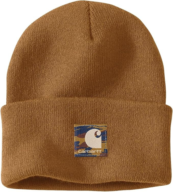 Carhartt Men's 106336 Knit Camo Patch Beanie | Amazon (US)