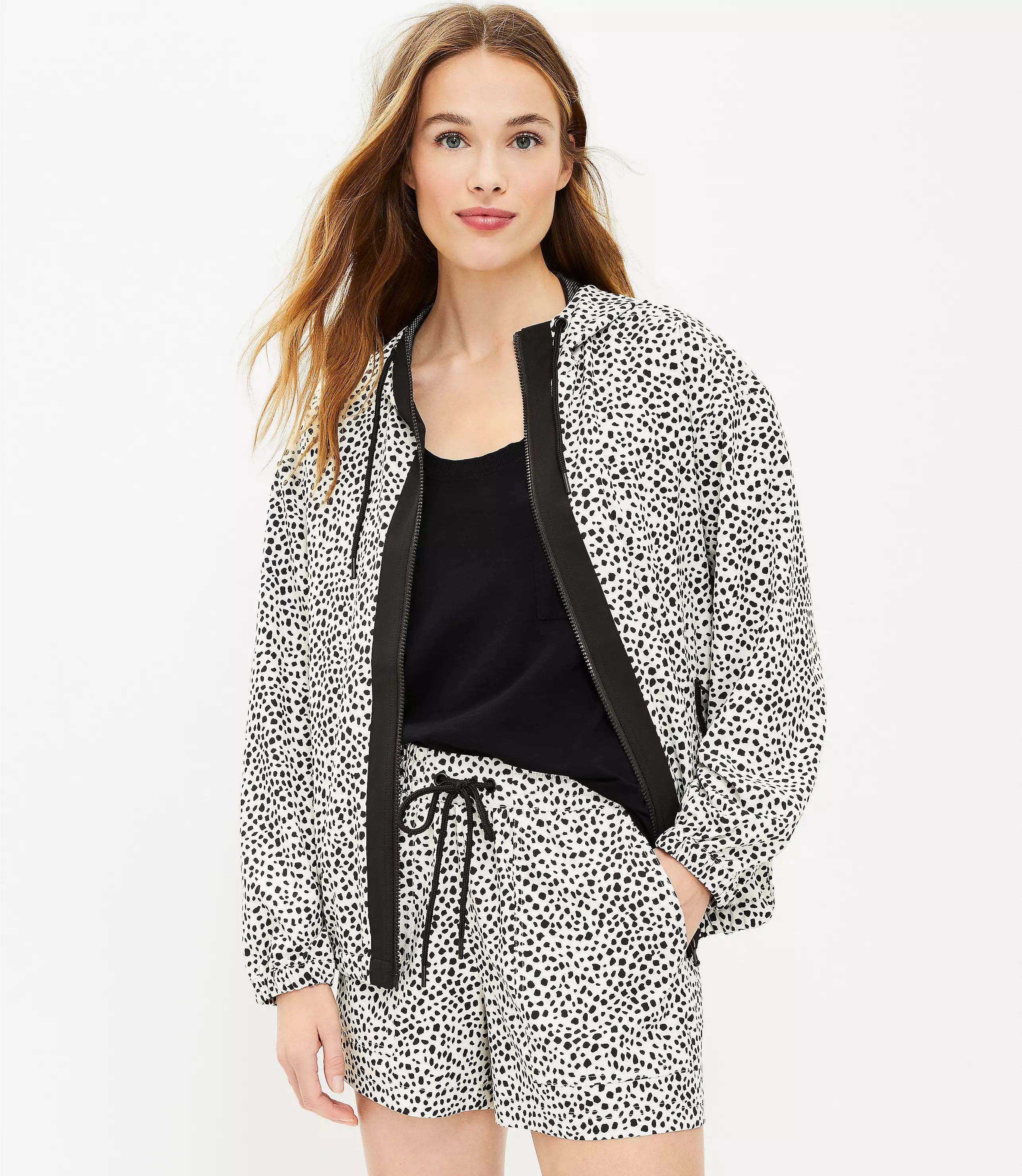 Lou & Grey Leopard Print Wanderweave Windbreaker Jacket | LOFT
