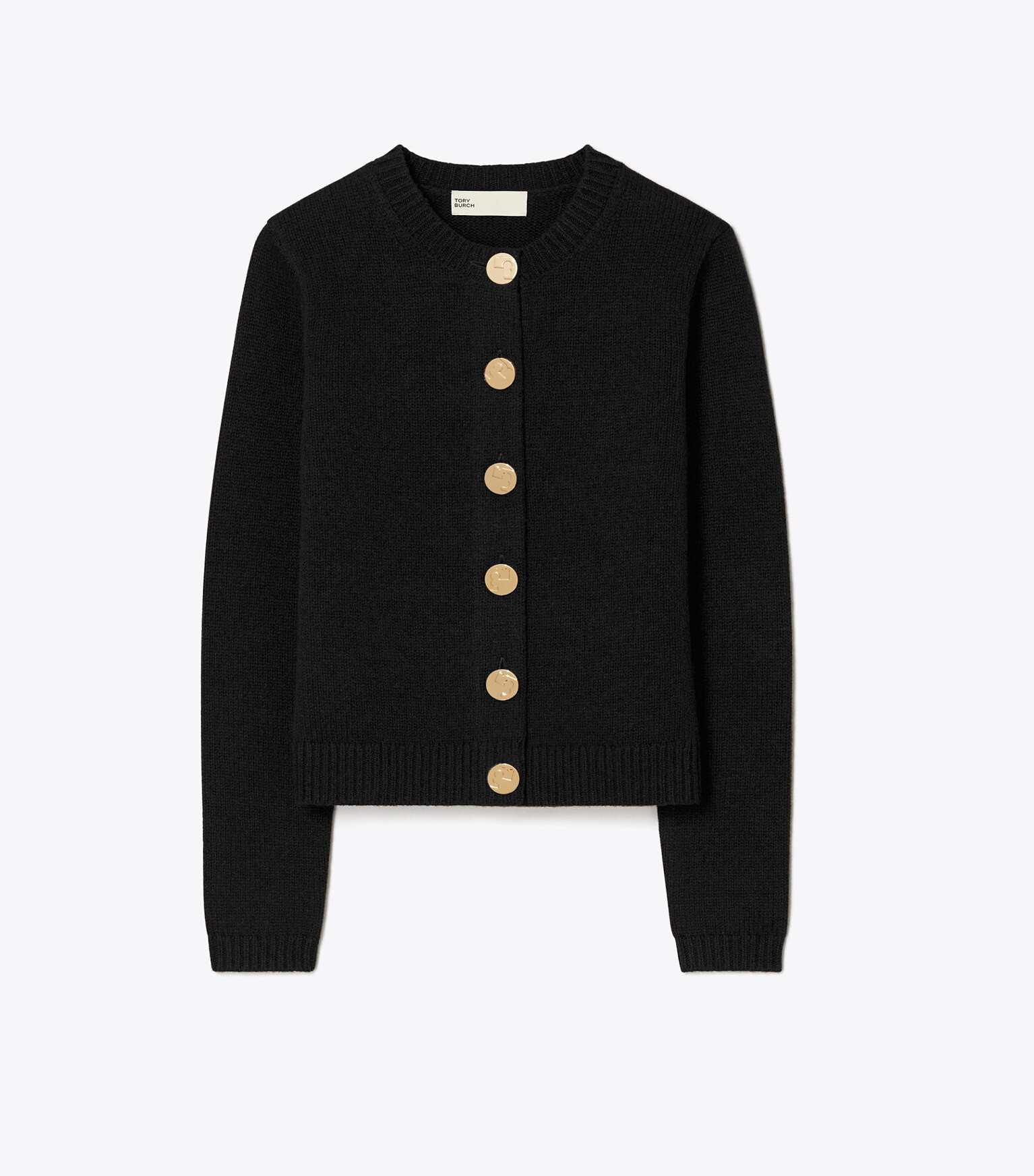 LOGO BUTTON WOOL CARDIGAN | Tory Burch (UK)